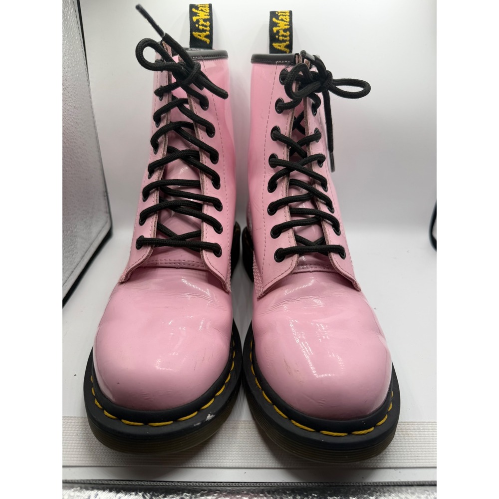 Dr. Martens 1460 Pink Patent Leather 8 Eye Combat Boots Womens 7 26425